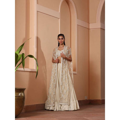 SAISHA Long Jacket Lehenga (Set of 3)