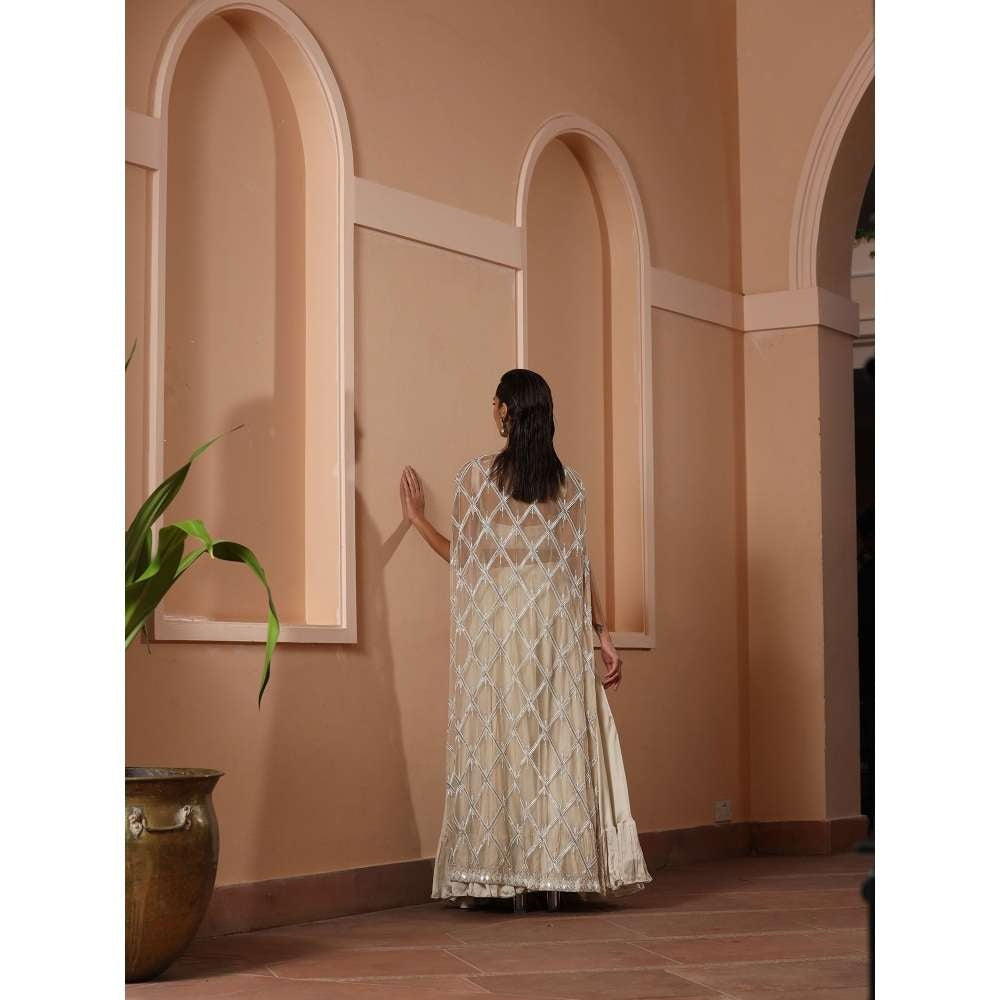 SAISHA Long Jacket Lehenga (Set of 3)