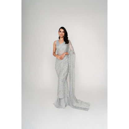 SAISHA Embroidered Saree With Blouse with Stitched