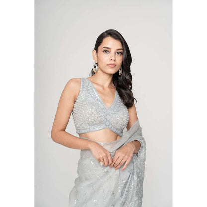 SAISHA Embroidered Saree With Blouse with Stitched