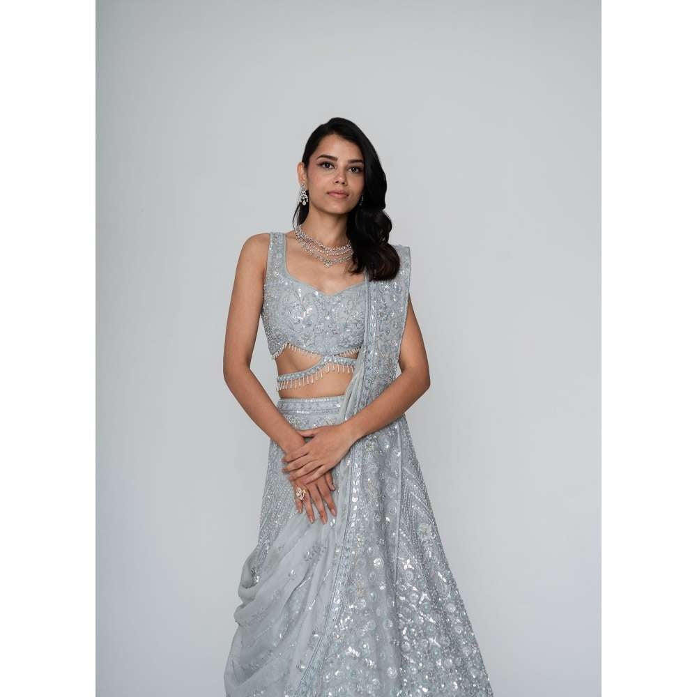 SAISHA Heavy Embroidered Lehenga (Set of 3)