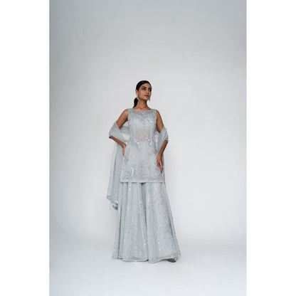 SAISHA Straight Kurti & Sharara With Dupatta (Set of 3)