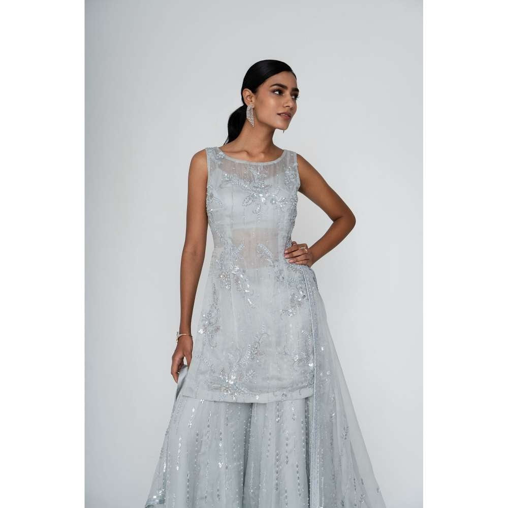 SAISHA Straight Kurti & Sharara With Dupatta (Set of 3)