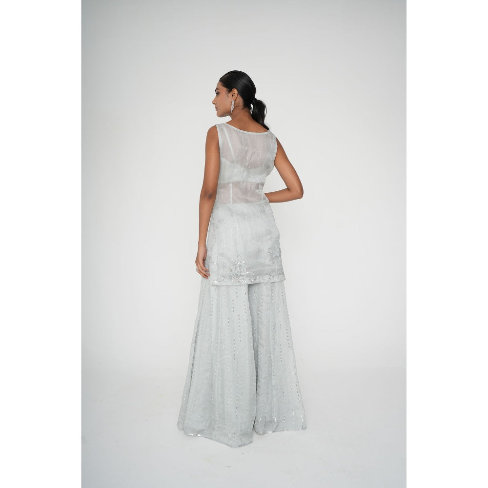 SAISHA Straight Kurti & Sharara With Dupatta (Set of 3)