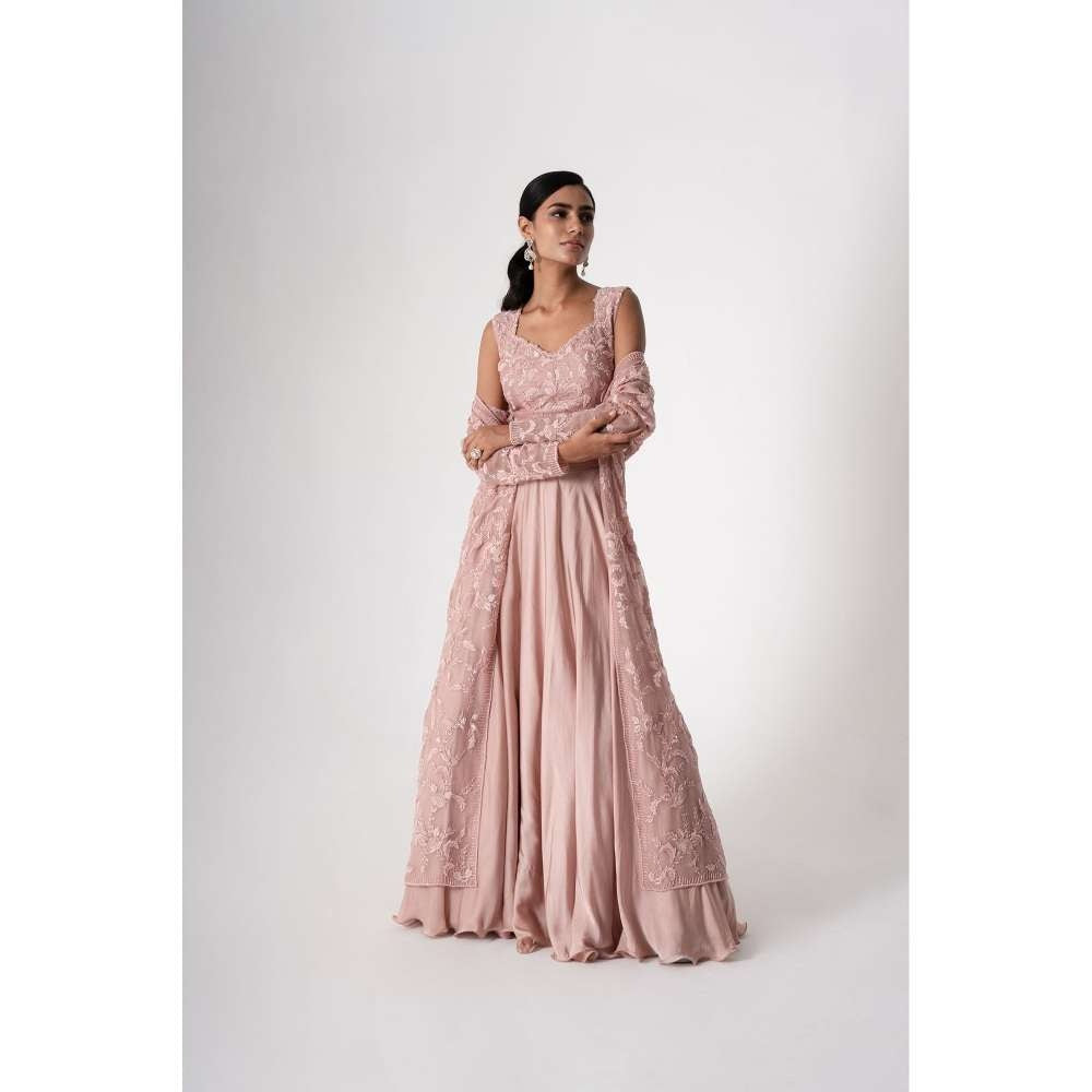 SAISHA Long Jacket With Lehenga (Set of 3)