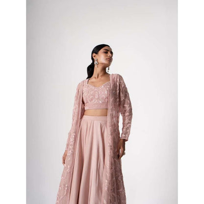 SAISHA Long Jacket With Lehenga (Set of 3)