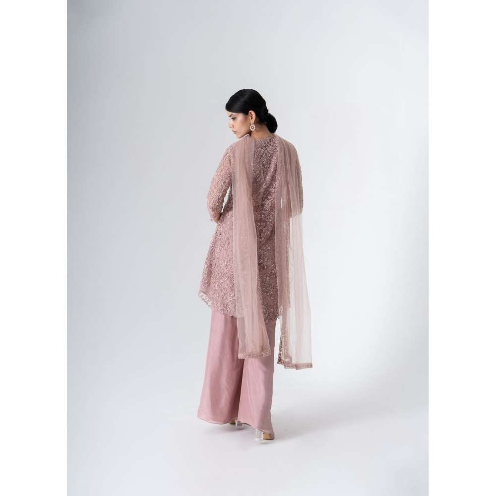 SAISHA High Low Kurti With Bell Bottoms Trouser And Dupatta (Set of 3)