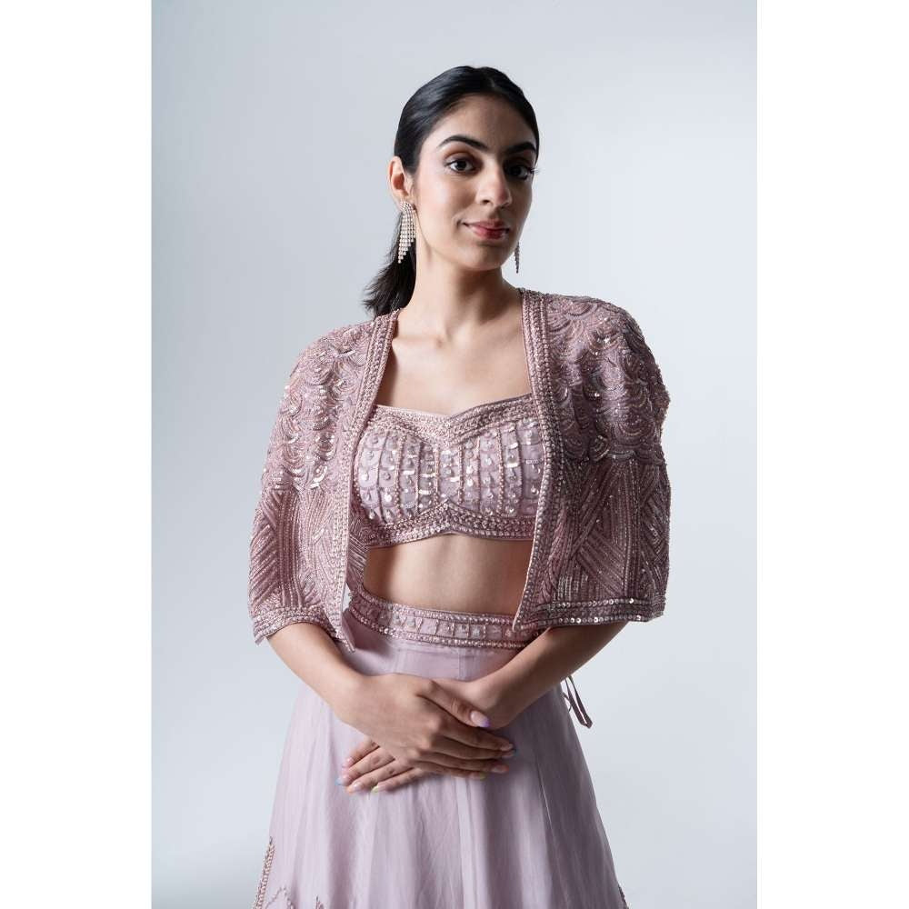 SAISHA Cape Lehenga (Set of 3)