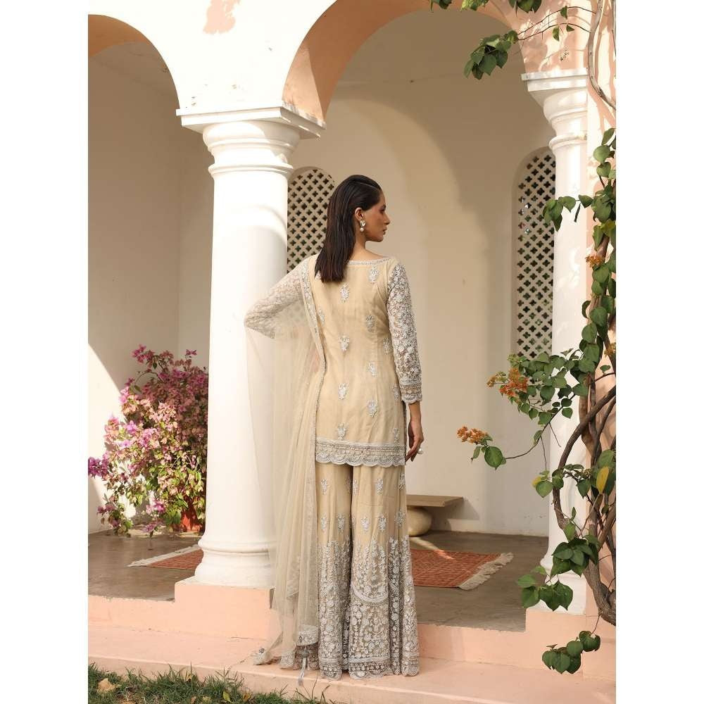 SAISHA Straight Kurti With Sharara And Dupatta (Set of 3)