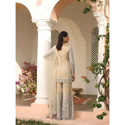 SAISHA Straight Kurti With Sharara And Dupatta (Set of 3)