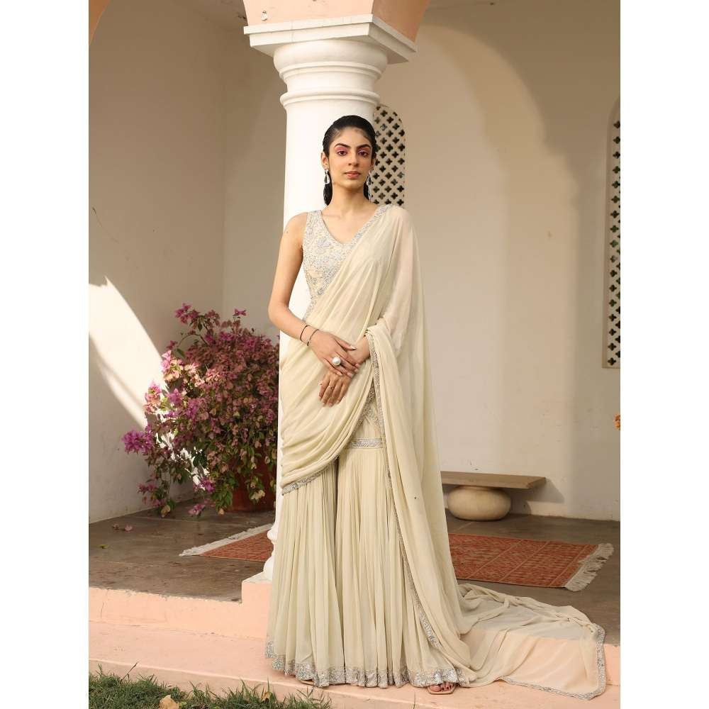 SAISHA Drape Saree With Blouse with Stitched