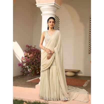 SAISHA Drape Saree With Blouse with Stitched