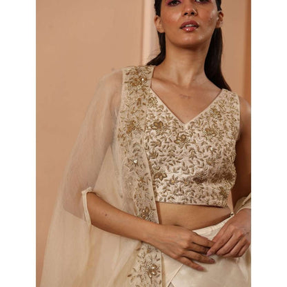 SAISHA Cape With Blouse And Dhoti (Set of 3)