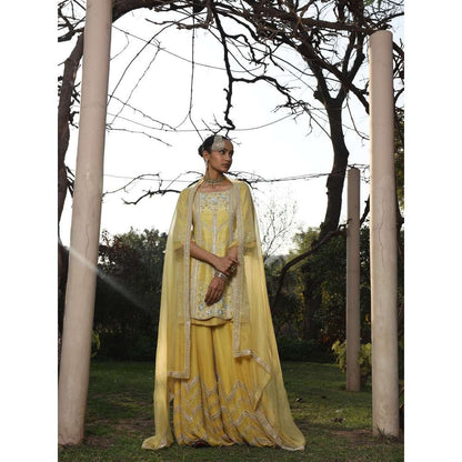 SAISHA Straight Kurti With Sharara And Dupatta (Set of 3)