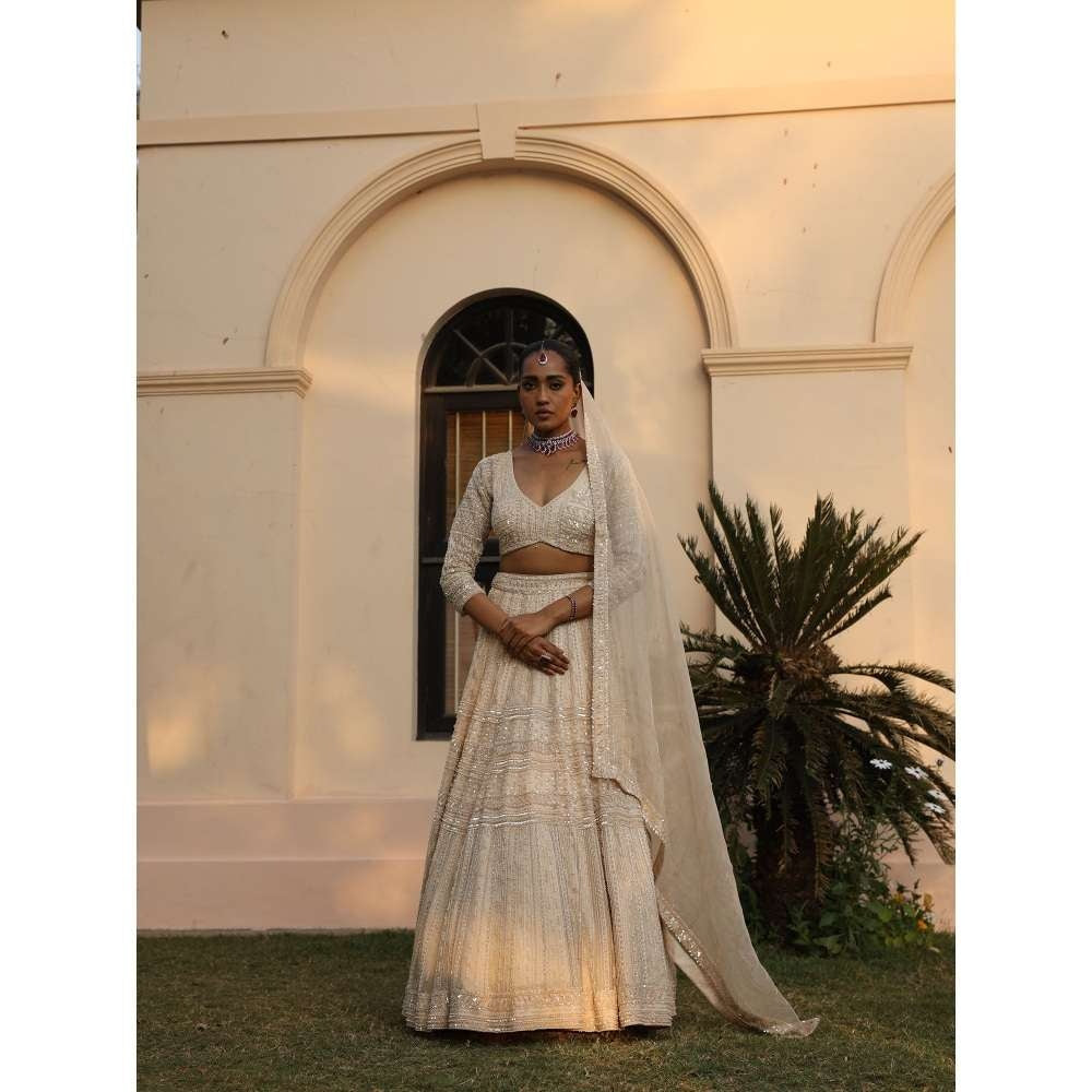 SAISHA Heavy Embroidered Lehenga (Set of 3)