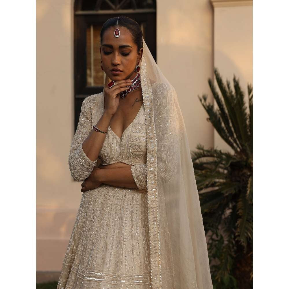 SAISHA Heavy Embroidered Lehenga (Set of 3)