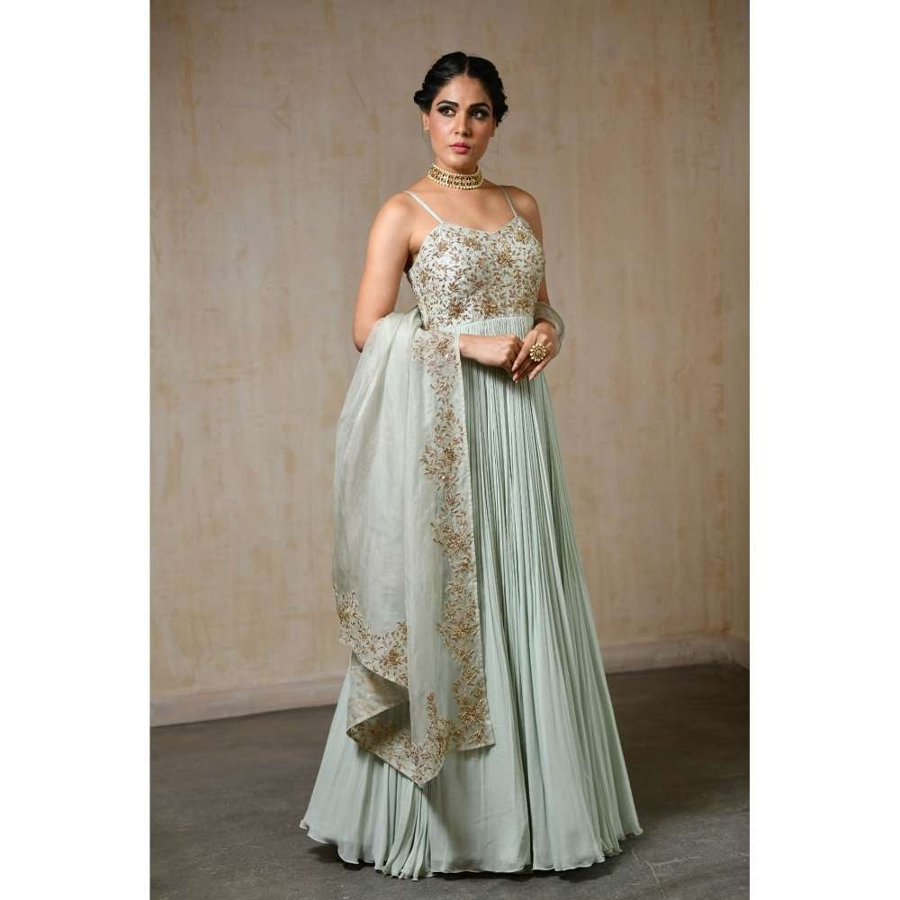 SAISHA Anarkali Gown With Organza Jacket (Set of 2)