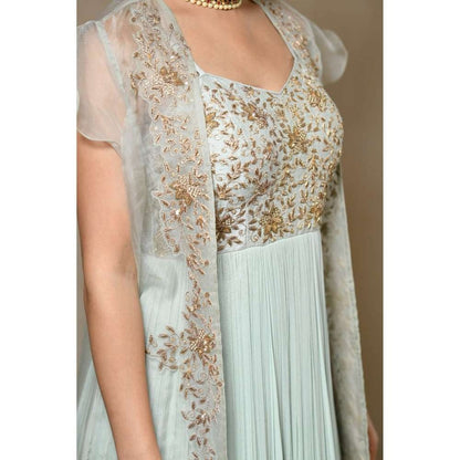 SAISHA Anarkali Gown With Organza Jacket (Set of 2)