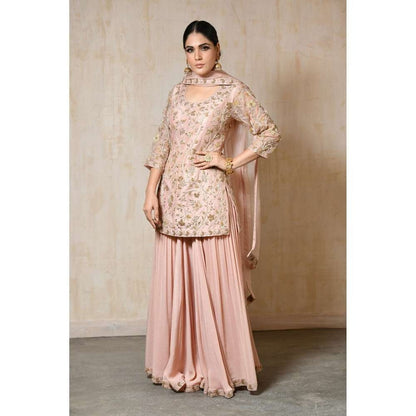 SAISHA Embroidered Silk Sharara (Set of 3)