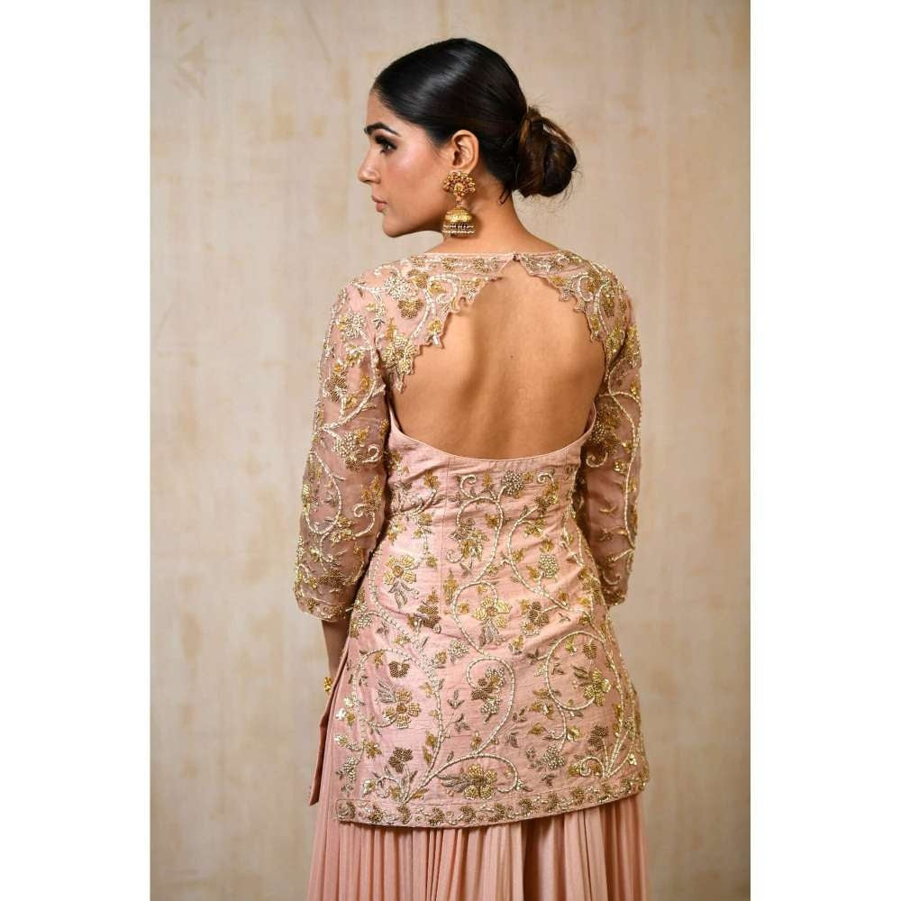 SAISHA Embroidered Silk Sharara (Set of 3)