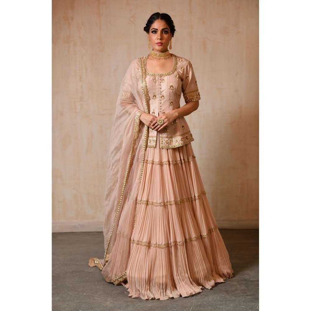 SAISHA Mid Length Lehenga Choli With Dupatta (Set of 3)