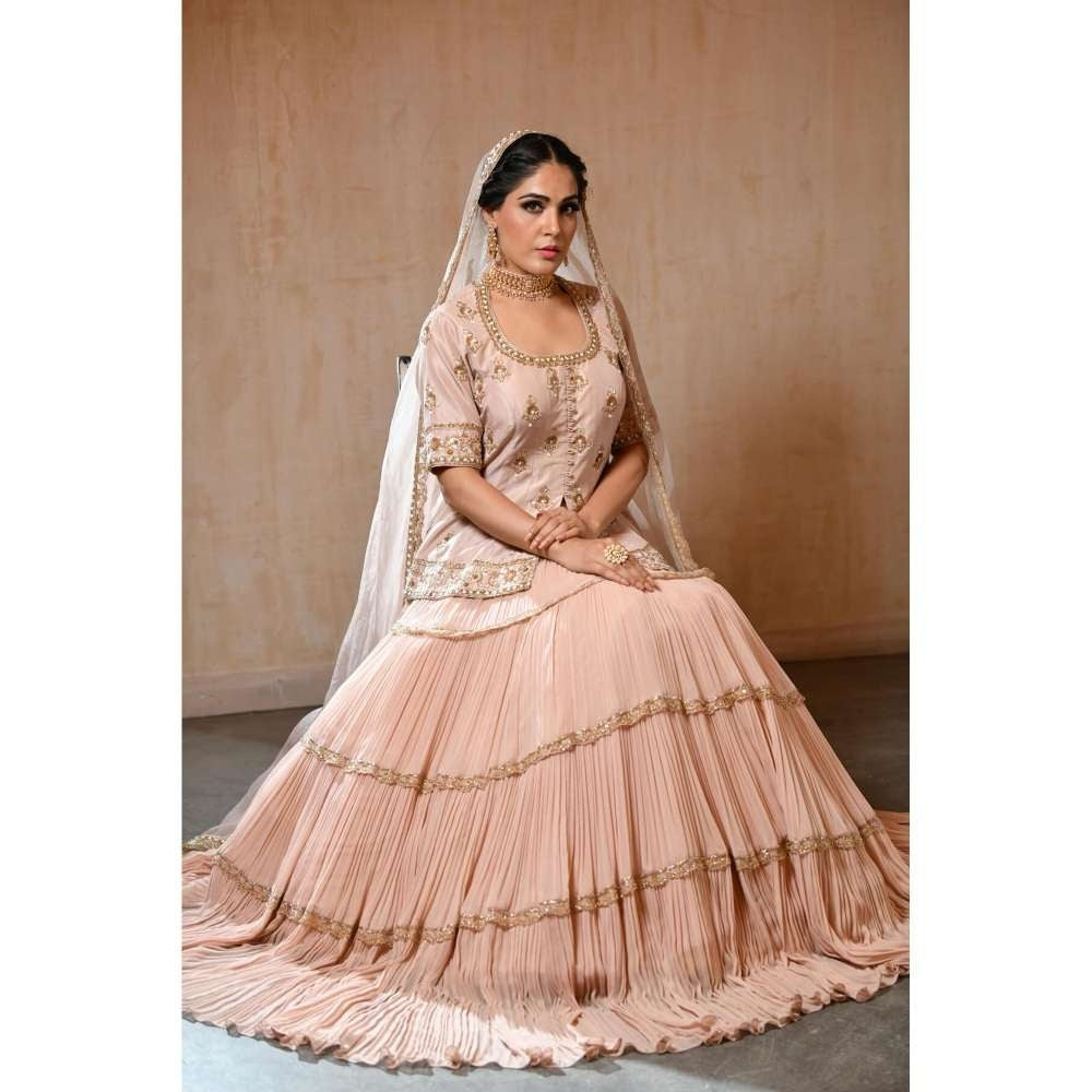 SAISHA Mid Length Lehenga Choli With Dupatta (Set of 3)