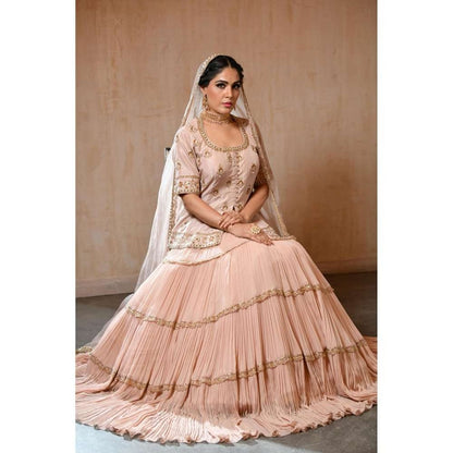 SAISHA Mid Length Lehenga Choli With Dupatta (Set of 3)