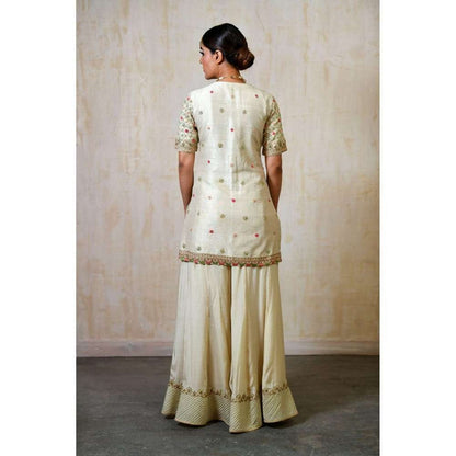 SAISHA Silk Dori Work Kurti Sharara With Dupatta (Set of 3)