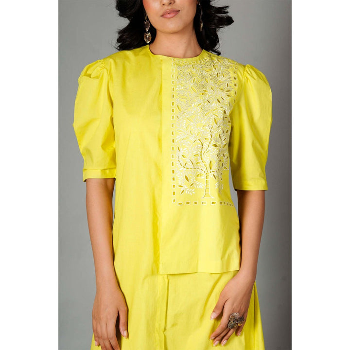 Saksham & Neharicka Yellow A-Symetrical Dress