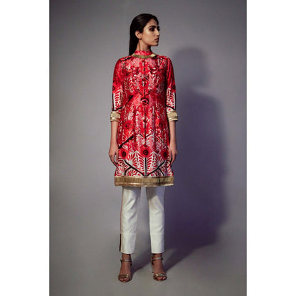 Saksham & Neharicka Multi-Color Embellished Kurta In Chanderi (Set of 2)