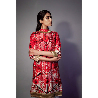 Saksham & Neharicka Multi-Color Embellished Kurta In Chanderi (Set of 2)