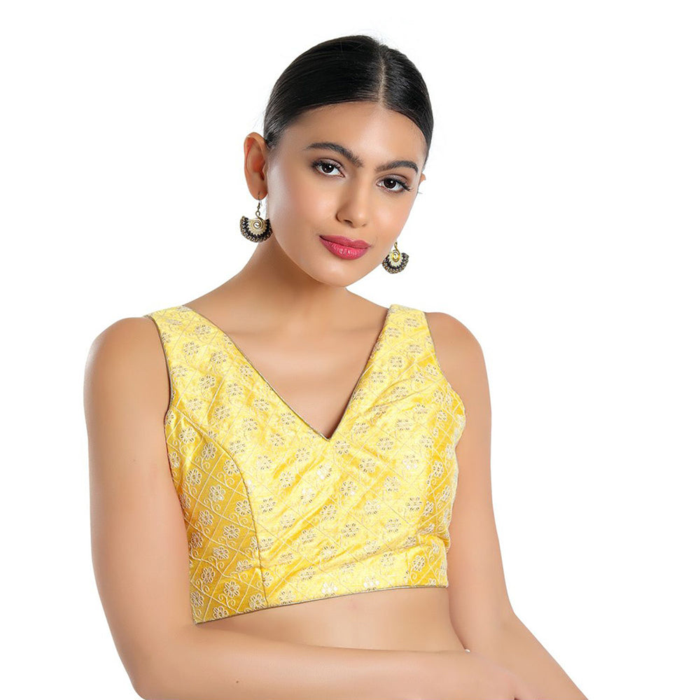 Shaam Lemon Yellow Saree - ASAGA - 3987897