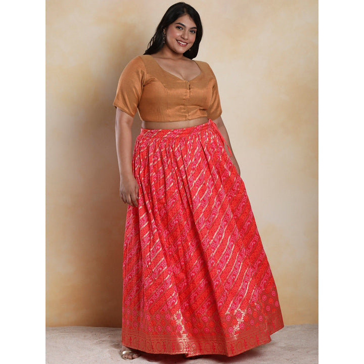SALWAR STUDIO Women's Rose Gold Shimmer Readymade Saree Blouse