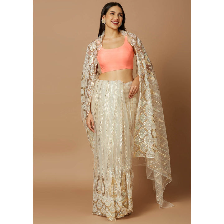 SALWAR STUDIO Womens Peach Solid Stitched Blouse