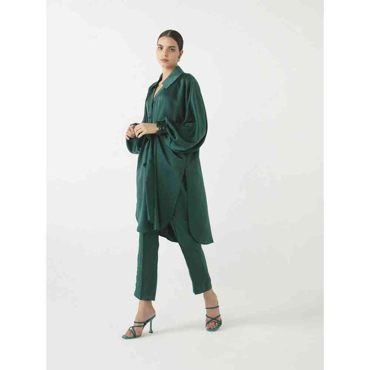 Seeaash Emerald Knotted Co-Ord (Set of 2)