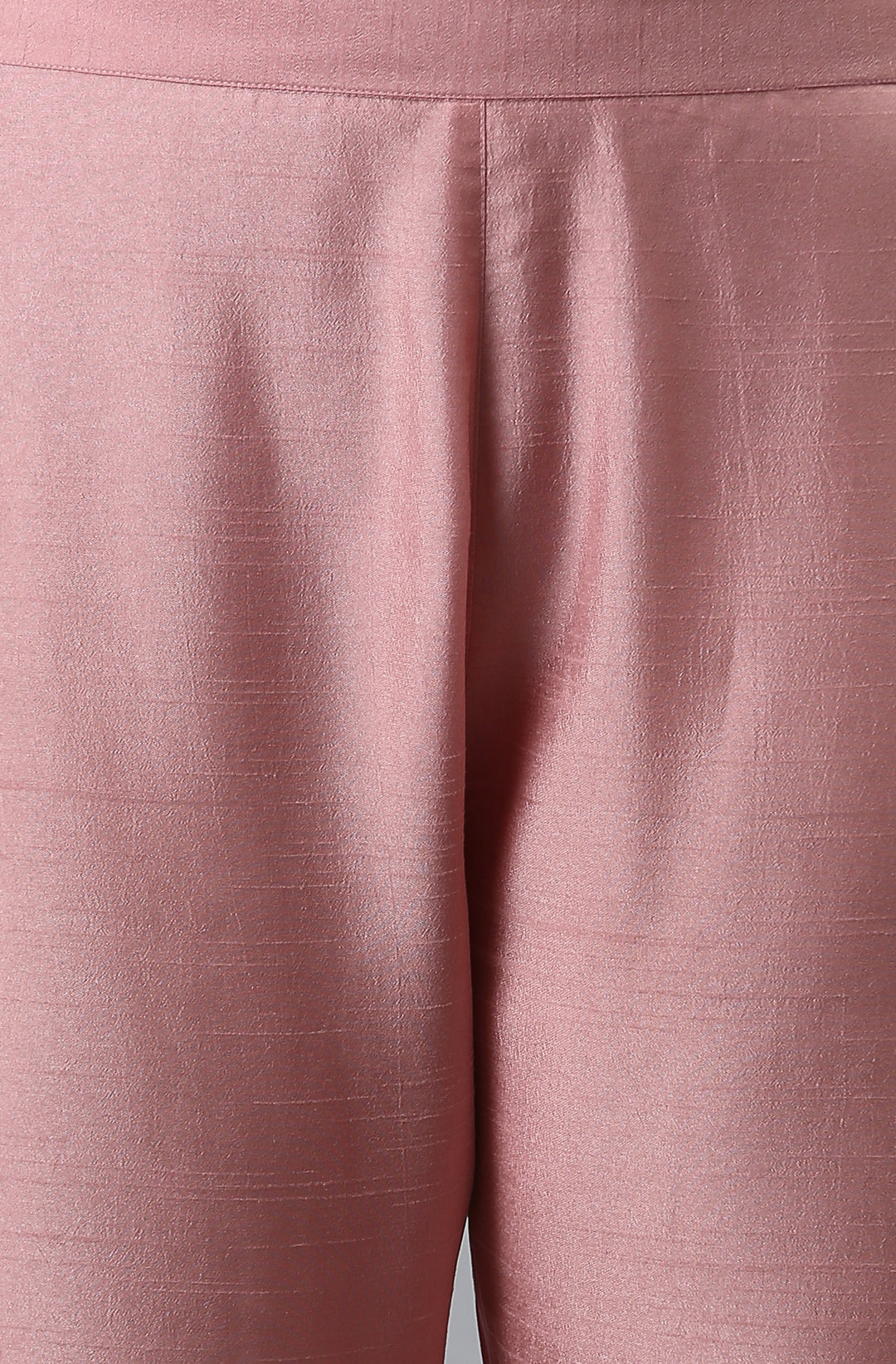 Pink Poly Silk Kurta With Pant