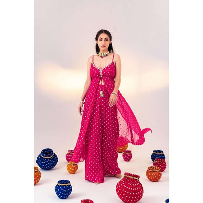 Silky Bindra Centre Tie-Up Tunic And Straight Pant (Set of 2)