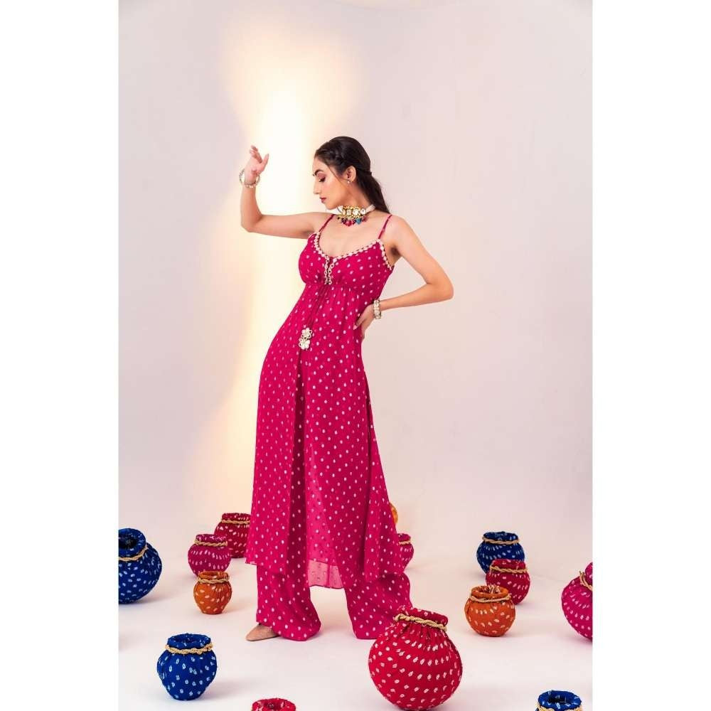 Silky Bindra Centre Tie-Up Tunic And Straight Pant (Set of 2)