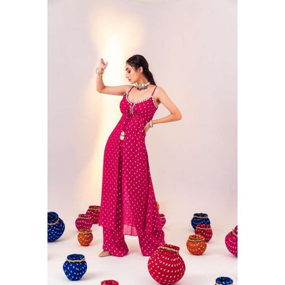 Silky Bindra Centre Tie-Up Tunic And Straight Pant (Set of 2)