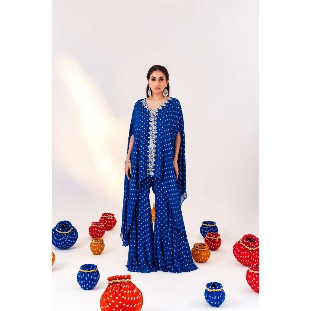 Silky Bindra Jacket Kaftan With Sharara Pant (Set of 2)