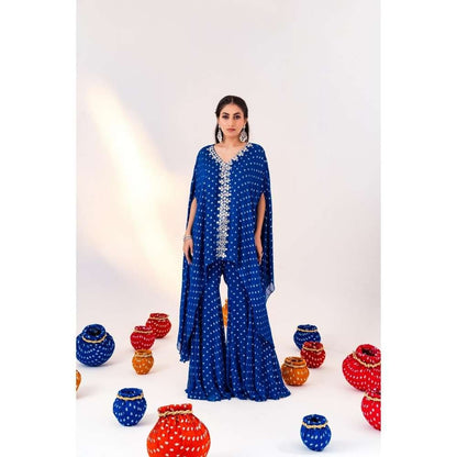 Silky Bindra Jacket Kaftan With Sharara Pant (Set of 2)