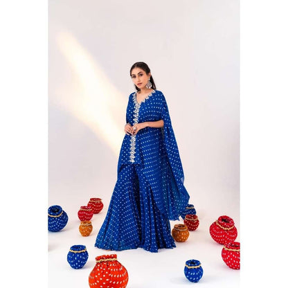 Silky Bindra Jacket Kaftan With Sharara Pant (Set of 2)