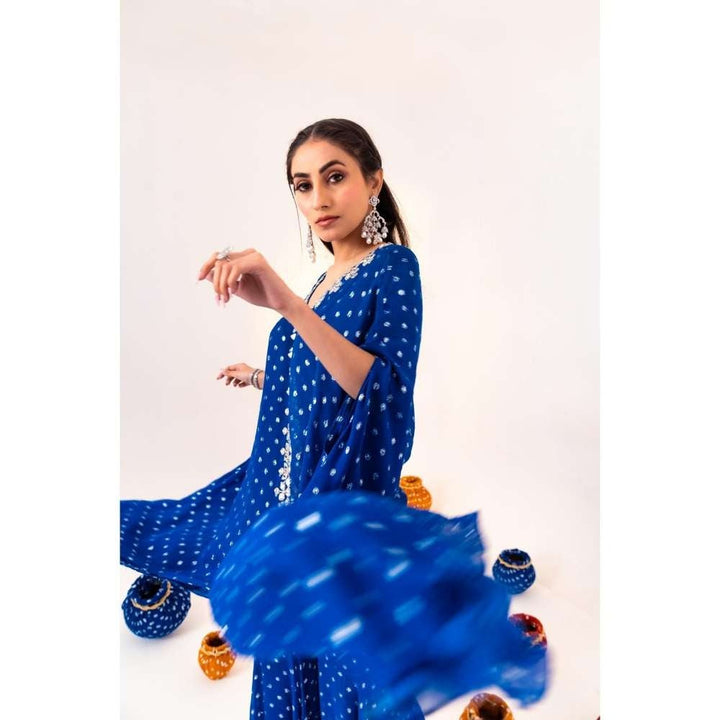 Silky Bindra Jacket Kaftan With Sharara Pant (Set of 2)