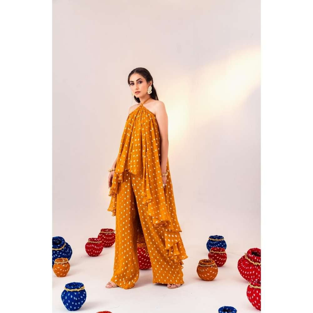 Silky Bindra High Low Long Flounce Tunic With Straight Pant (Set of 2)