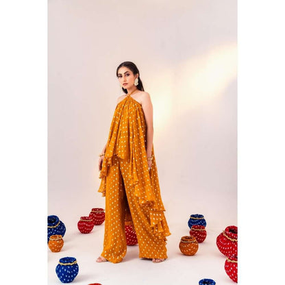 Silky Bindra High Low Long Flounce Tunic With Straight Pant (Set of 2)