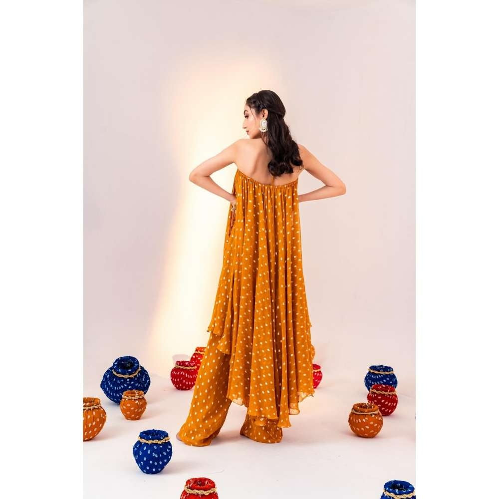 Silky Bindra High Low Long Flounce Tunic With Straight Pant (Set of 2)