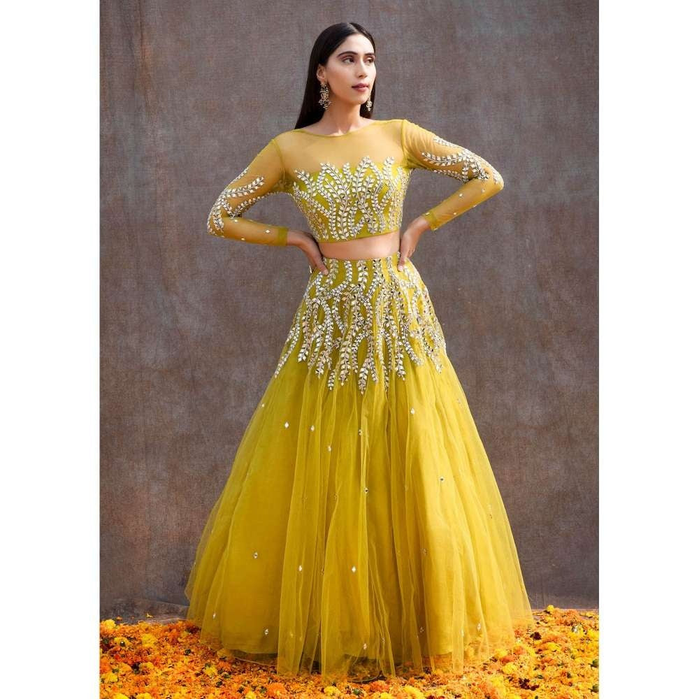 Silky Bindra Illusion Blouse Lehenga (Set of 3)