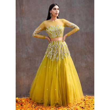 Silky Bindra Illusion Blouse Lehenga (Set of 3)