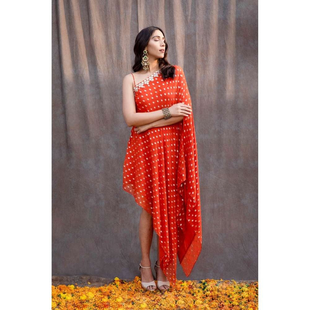 Silky Bindra Mirror Work Shoulder Tunic