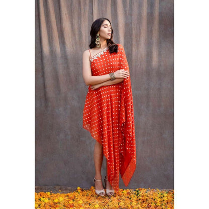 Silky Bindra Mirror Work Shoulder Tunic